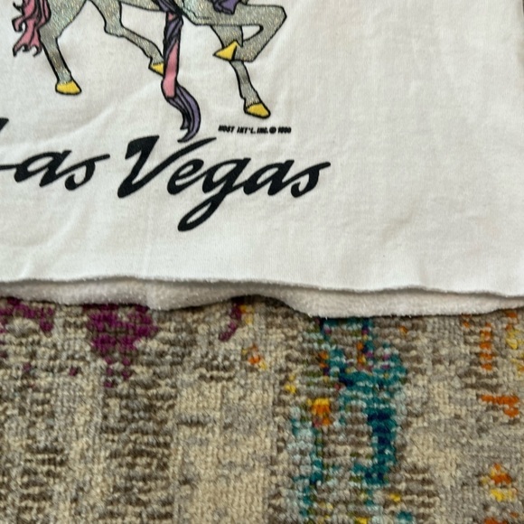 Vintage 1980s Las Vegas Tourism Carousel Unicorn 80s Sweatshirt - Picture 7 of 8